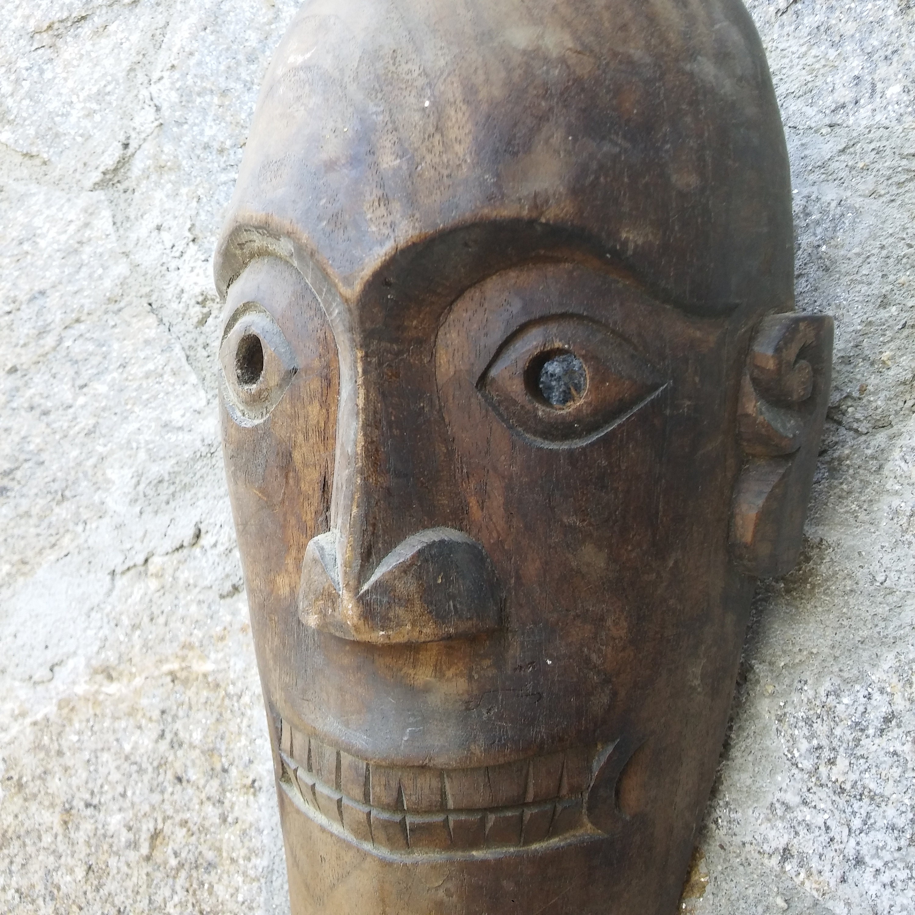 Handmade Wooden Mask Wood Carving Mask Balinese Wall Decor Etsy