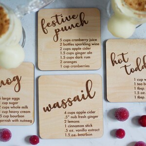 Christmas Cocktail Coasters (Set of 4)