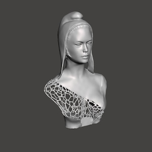 Fichier STL File Impresión de impresión 3D Busto 3D Marianne Voronoi
