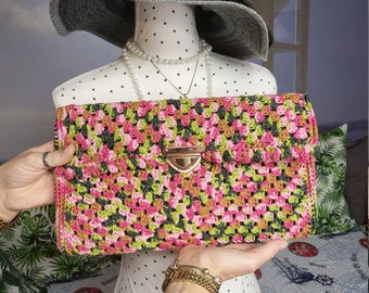 CROCHET CLUTCH Bag handmade Handbag