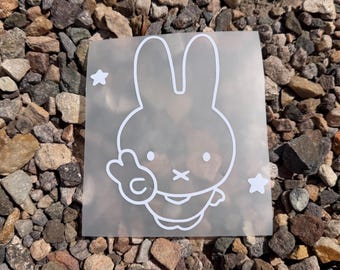 Peace sign bunny decal, car mirror decal, window, available in multiple colors, car decal, laptop decal, cute animals , funny decal, cute