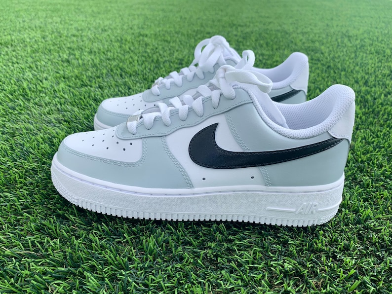 Grey and Black Custom Air Force 1s many sizes available / Womens shoes / bigkids shoes / custom shoes / pastel / Jordans / gift ideas / cute 