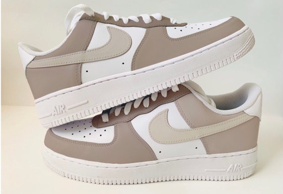 Mocha Brown Custom Air Force 1s Many Available Womens Etsy