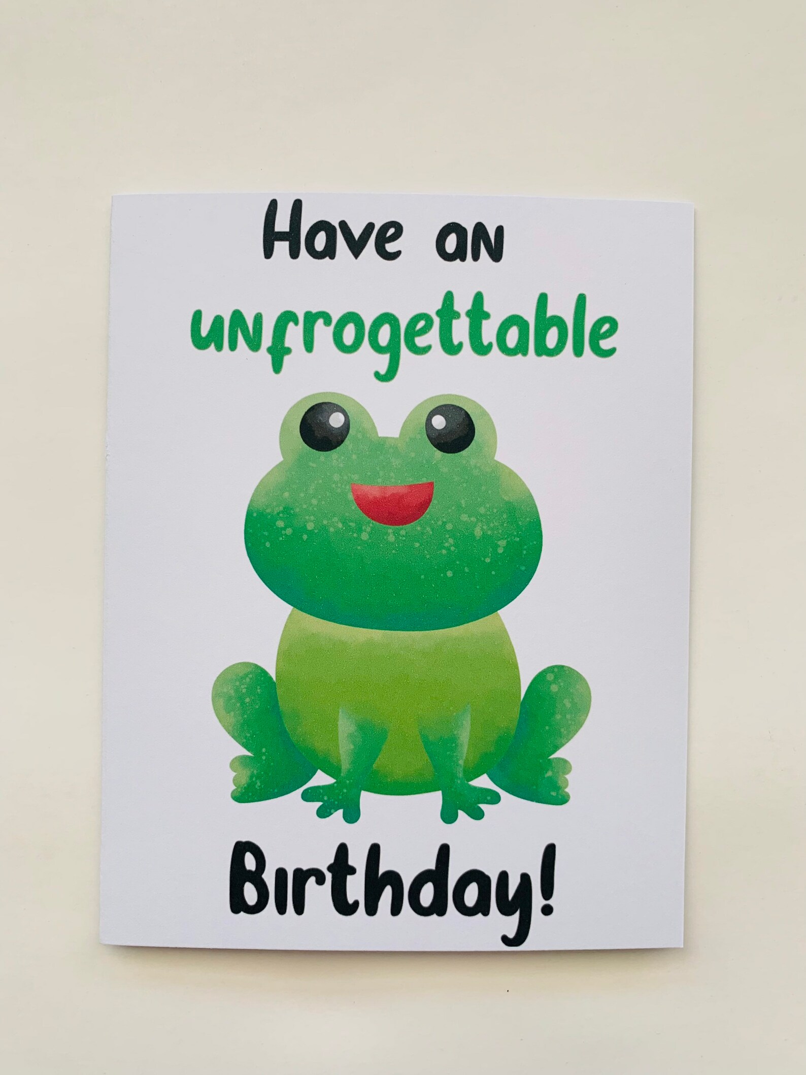 Printable Frog Birthday Card Digital Card / Cute Card / Animal - Etsy