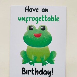 Printable Frog Birthday Card Digital Card / Cute Card / Animal Card ...