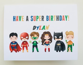 Personalized Superhero Birthday Card / Greeting cards cute cards /boy card /Kids Birthday / Birthday gift/ Cheap gift/ gift card holder