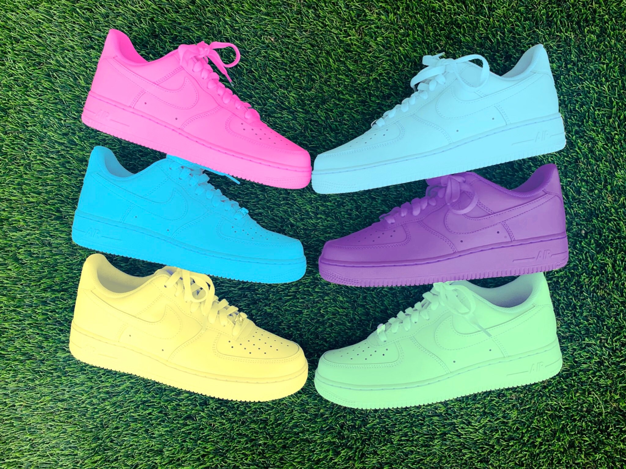 colored air force 1's