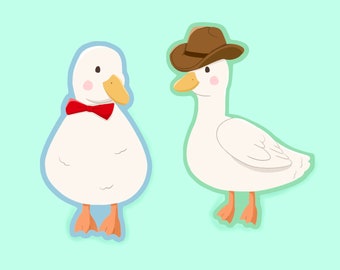 Cute ducks sticker set / water bottle stickers / cute stickers / animal stickers / laptop stickers / gift ideas / ducky