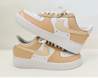 beige airforce 1s