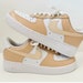 Beige Custom Air Force 1s every size available / Womens shoes / kids shoes / custom shoes / pastel / Jordans / gift ideas / cute