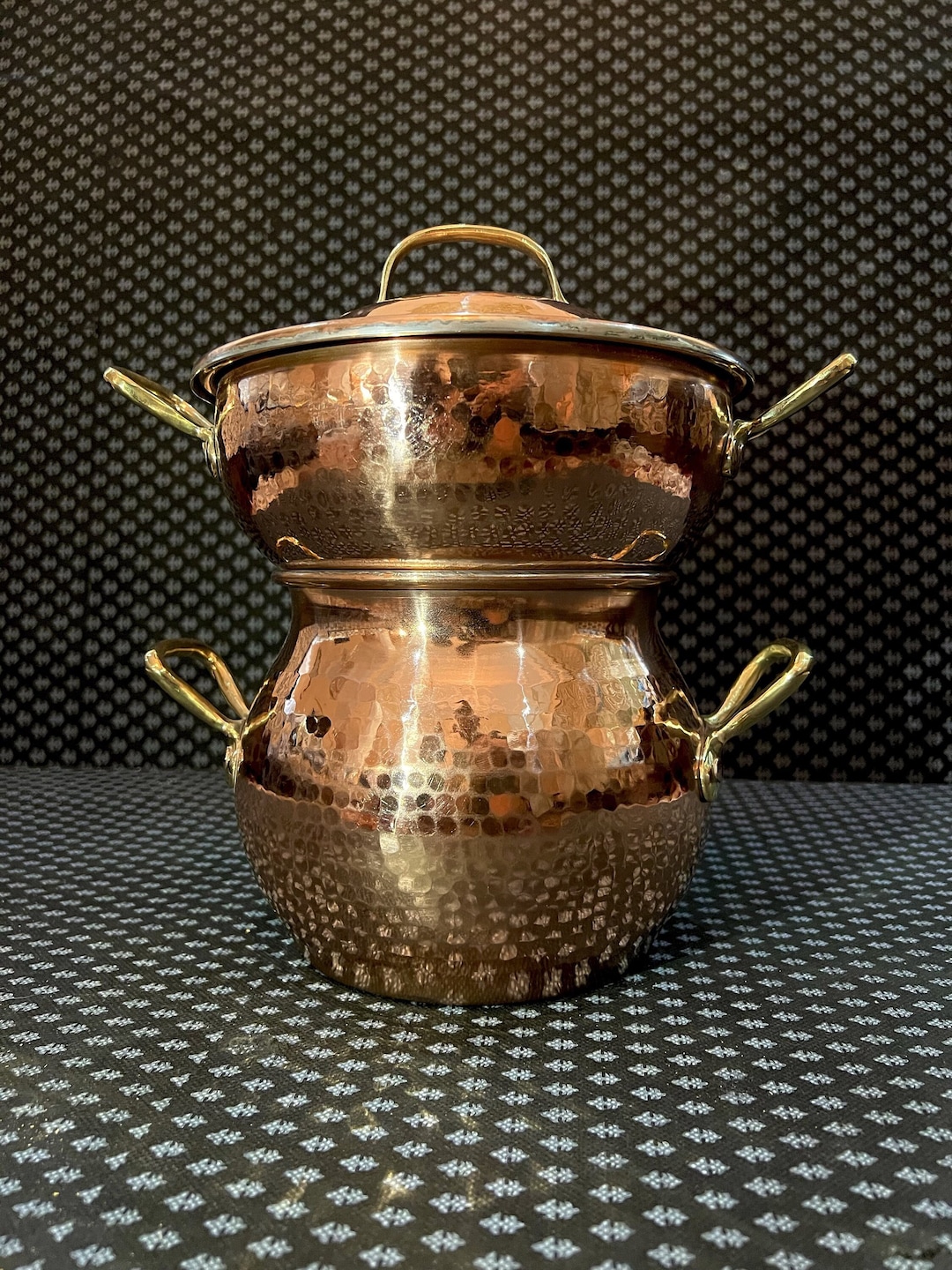 Moroccan Handmade Copper Couscous Maker Steamer Pot Hammered Etsy