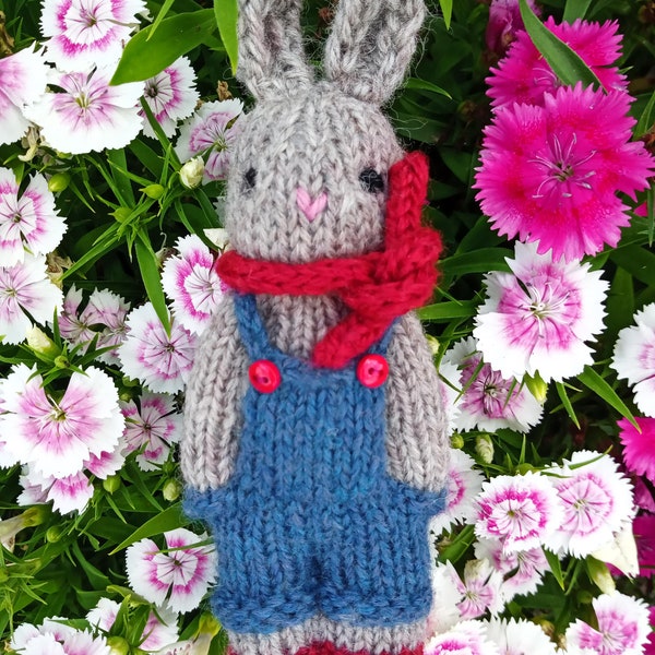 Hand Knit Bunny Pattern  Knitting Pattern, Comfort Doll and Izzy Doll Bunny
