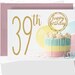 39th Birthday Card for Her, Beautiful Birthday Cake Card With Gold ...