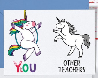 Card for Teacher, Birthday Greeting Card for Teacher, Thank You Card for Teacher, Teacher Appreciation Card, New Teacher Card