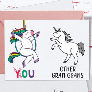Card for Gran Gran, Birthday Card for Gran Gran, Greeting Card for Gran Gran, Grandparents Day Card, Mother&#39;s Day Card
