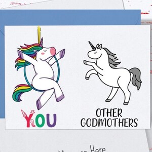 Card for Godmother, Birthday Greeting Card for Godmother, Thank You Card for Godmother, Godmother Gift, Mother&#39;s Day Card