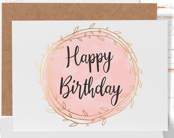 Happy Birthday Card, Greeting Card for Birthday, For Her, Friend, Coworker, Family, Mom, Grandma, Sister