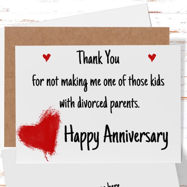 Anniversary Card for Parents, Parents Anniversary Gift, Funny Wedding Anniversary Card for Mom and Dad Sentimental Anniversary