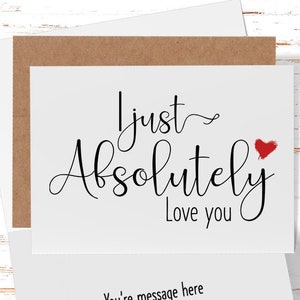 I Absolutely Love You Anniversary Card: Sentimental Greeting Card