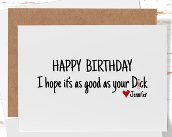 Dirty Birthday Card For Him, Cards For Husband, Boyfriend Card, Naughty Birthday Card, Cards For Him, Inappropriate Birthday Cards