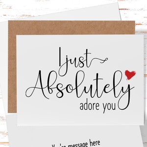 Wedding Anniversary Card, I Just Absolutely Adore You Anniversary Card For Wife, For Husband, Boyfriend Girlfriend Sentimental Anniversary