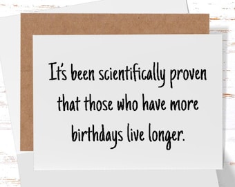 Sarcastic Birthday Cards, Funny Birthday Card, Birthday Card for Boyfriend, Coworker, Sister, Mom Birthday Card, Dad Birthday Card