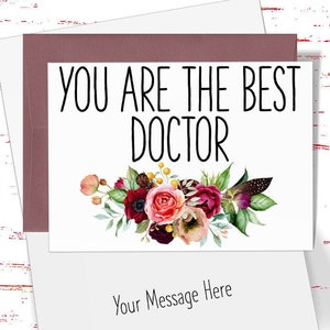 Doctor Thank You Card: Floral Appreciation Gift