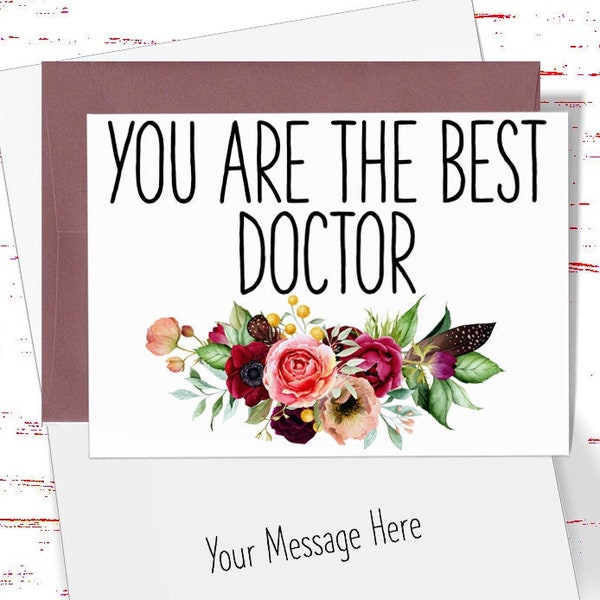 Doctor Appreciation Card for Doctor, Birthday Greeting Card for Doctor, Thank You Card for Doctor, Doctor Gift Greeting Card, Doctor's Day