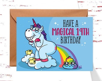 Hilarious 19th Birthday Card, Sarcastic Birthday Card for 19th Birthday, Funny Card for Son, Brother, Daughter, Girlfriend, Friend