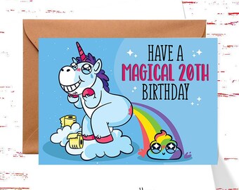 Hilarious 20th Birthday Card, Sarcastic Birthday Card for 20th Birthday, Funny Card for Son, Brother, Daughter, Girlfriend, Friend