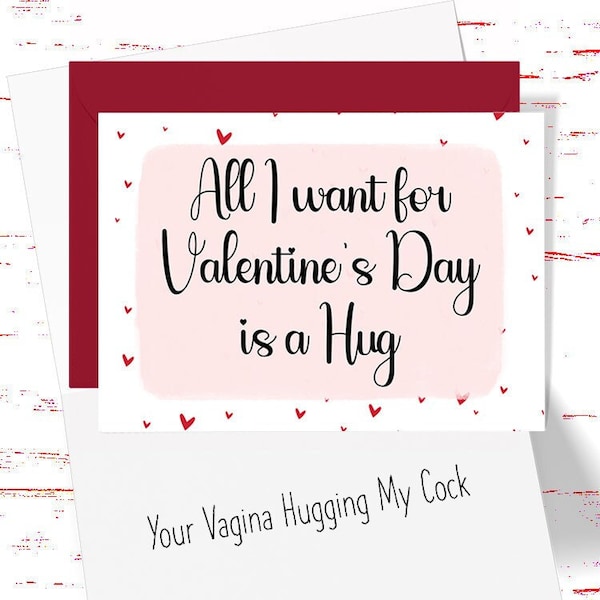 Dirty Valentine Card for Her, Dirty Valentines Day Card for Girlfriend, Funny Dirty Valentine's Day Card for Wife