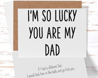 Father's Day Card, Funny Greeting Card for Dad, Dear Dad Card, Sarcastic Father's Day Gift Card