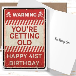 Funny 41st Birthday Card for him, 41st Birthday Card for Best Friend, Birthday BFF, Funny Birthday Card for Her, 41 Year Old Birthday Gift