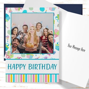 Custom Birthday Photo Card, Personalized Coworker Birthday Card, Custom Birthday with Photo for Mom, Grandma, Stepmom, Sister, Best Friend