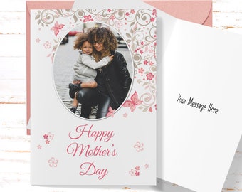 Custom Mother's Day Photo Card, Personalized Mother's Day