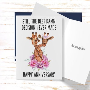 Anniversary Card, Still The Best Decision Anniversary Card for Her, Love Card for Husband or Wife, Card for Boyfriend or Girlfriend