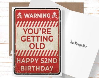 52nd Birthday Joke - Etsy 52nd Birthday Joke - Etsy