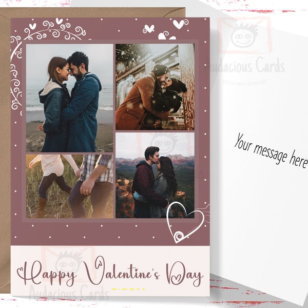 Photo Valentines Day Card, Personalized Valentine's Day Card, Custom Valentine's Day Card with Photo for Wife, Husband, Boyfriend Girlfriend