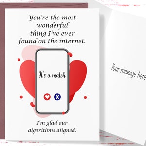 Dating App Valentine&#39;s Day Card: Anniversary or Birthday