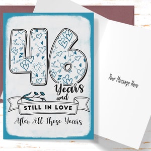 46th Anniversary Card, 46th Anniversary Gift, Forty Sixth Anniversary Card, For Husband, For Wife, Still In Love, 46 Year Anniversary