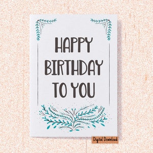 Druckbare alles Gute zum Geburtstag Karte, Grußkarte für Geburtstag, Für Ihn, Für Sie, Freund, Kollegen, Familie, Nachbarn