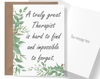 Therapist Appreciation Card: Floral Greeting Card