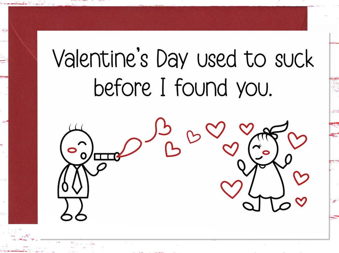 Funny Card for Her, Cute Card for Him, Valentines Day Card, Husband or ...