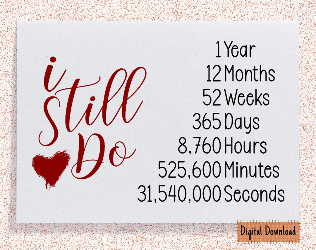 Printable 1st Wedding Anniversary Card, First Anniversary Card , for ...