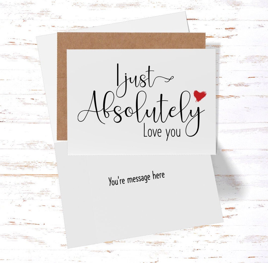 I Absolutely Love You Anniversary Card: Sentimental Greeting Card - Etsy