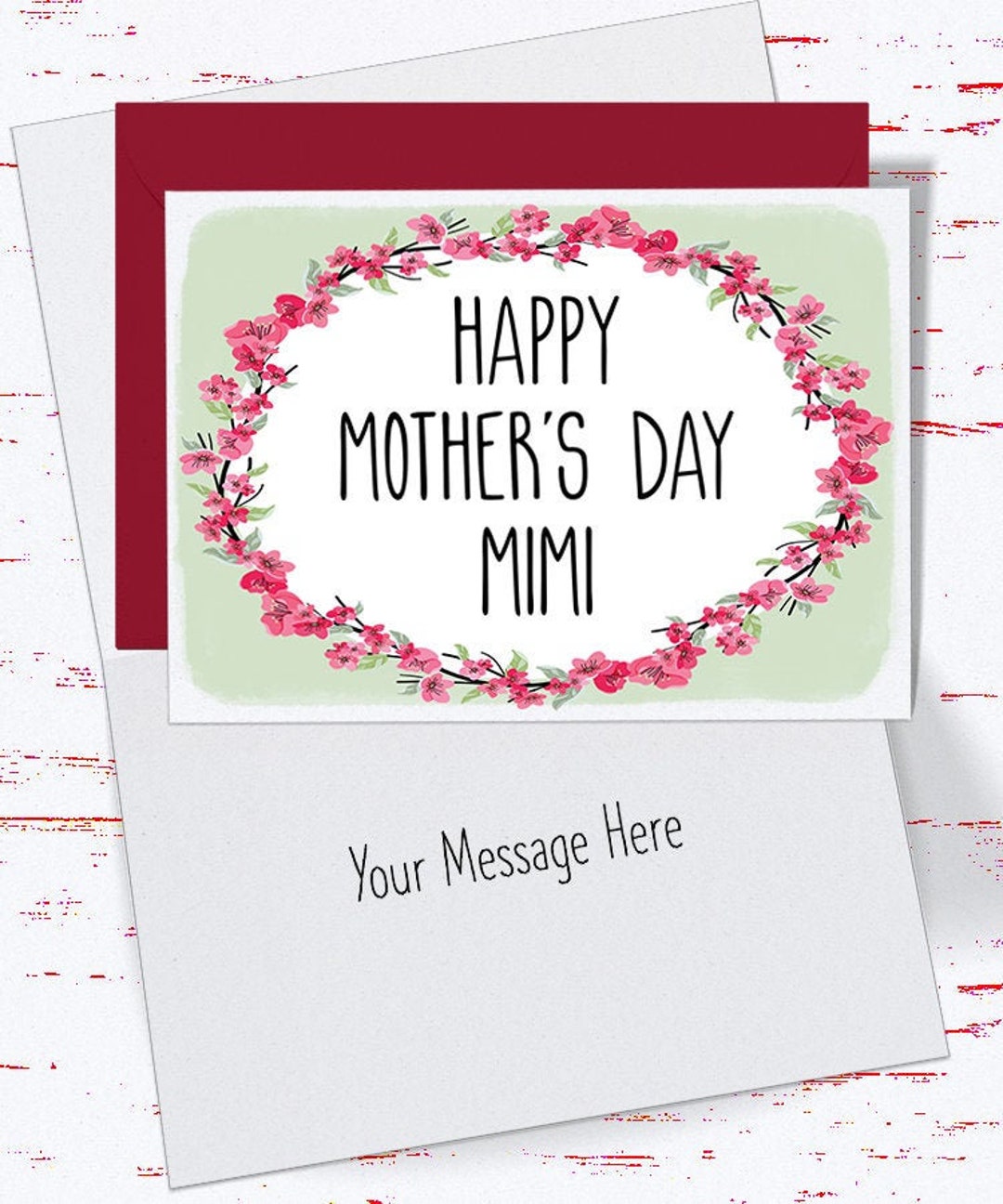 Crisp Mimi Mothers Day Card Scene Illustration Crisp Mimi Mothers Day Card Scene Illustration