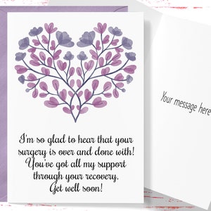 Get Well After Surgery Card, Get Well Soon