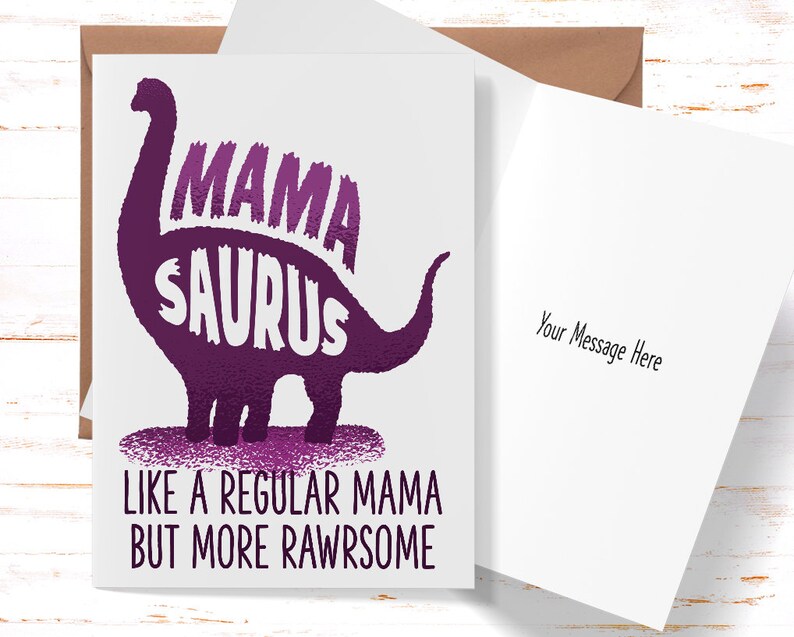 Mamasaurus Card: Funny Mother's Day Card for Mama - Etsy