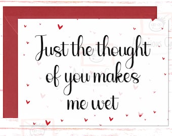 Dirty Valentine's Card for Him, Naughty Cards for Boyfriend, Card for Husband Anniversary, Husband Birthday Card, Boyfriend Dirty Love Card