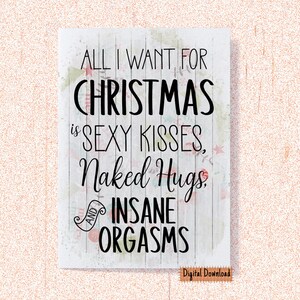 Tarjeta de Navidad sucia digital para marido o novio, tarjeta de Navidad para parejas, tarjeta de felicitación de Navidad traviesa